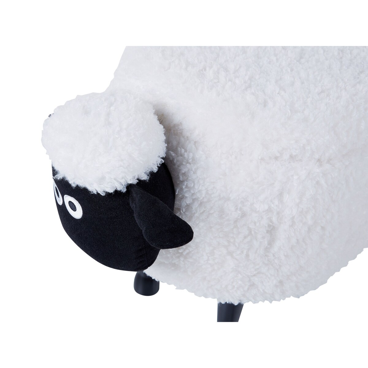 Pufa zwierzak ze schowkiem biała SHEEP