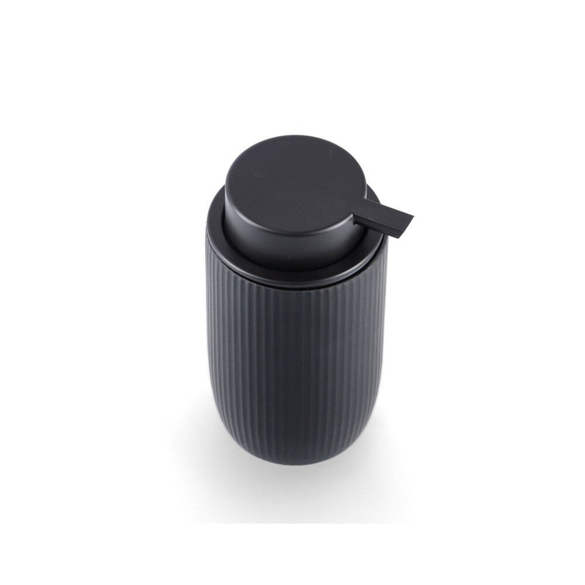 Ceramiczny prążkowany dozownik na mydło, Ø 7,7 cm
