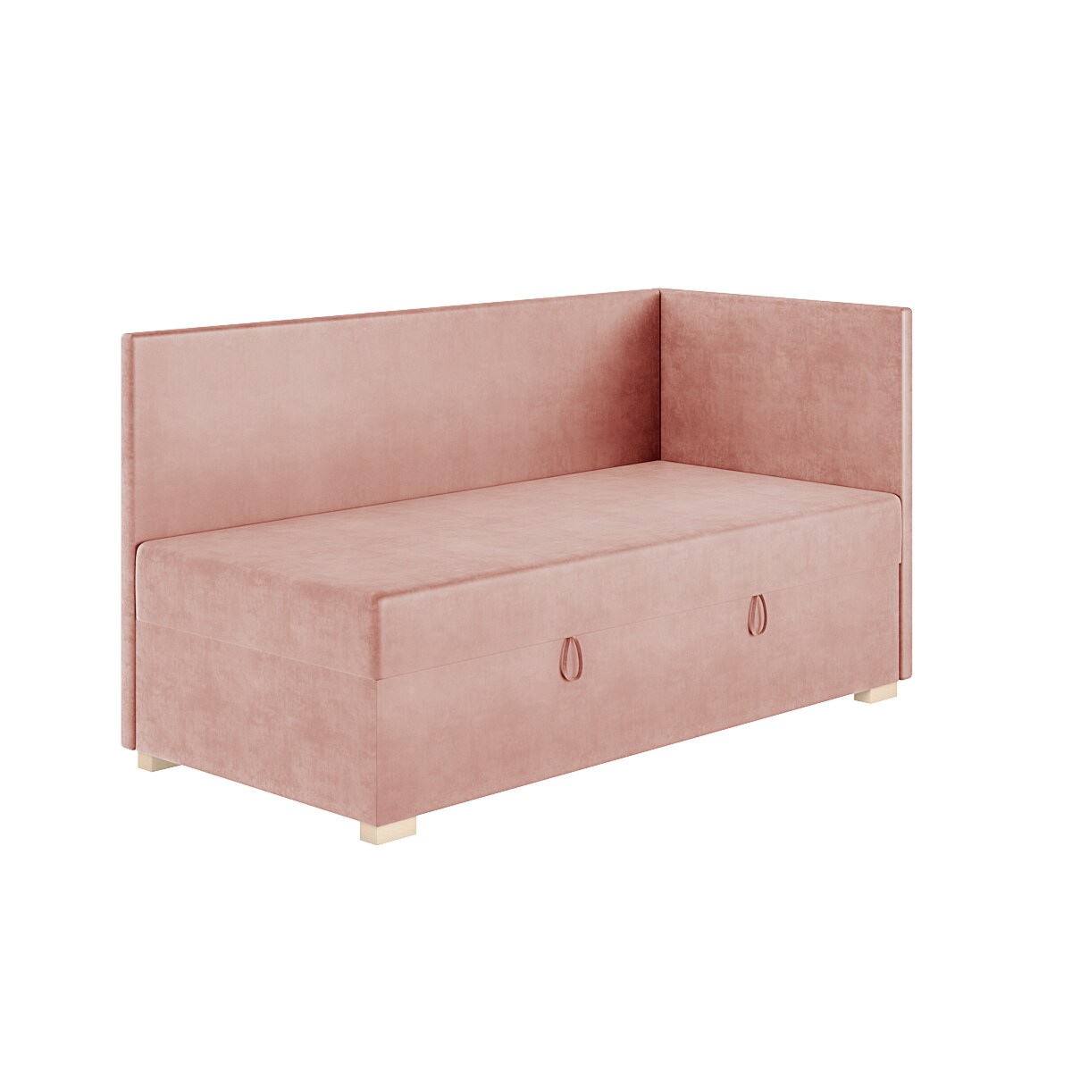 Mesonica Łóżko Flexi, różowe, 90x200, Prawostronne