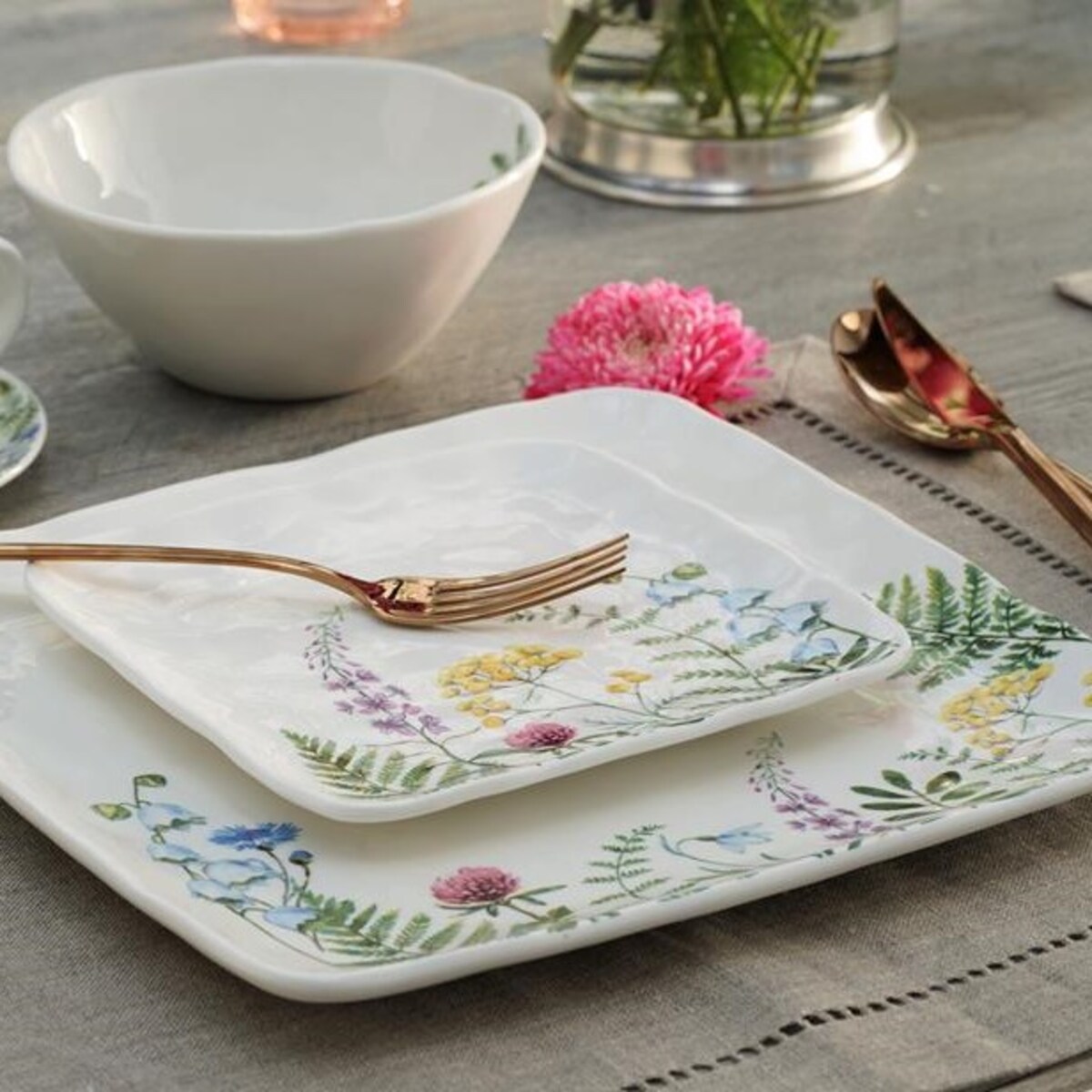 VILLA ITALIA Talerzyk deserowy porcelanowy 17 x 17 cm PROWANSJA