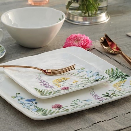 VILLA ITALIA Talerzyk deserowy porcelanowy 17 x 17 cm PROWANSJA