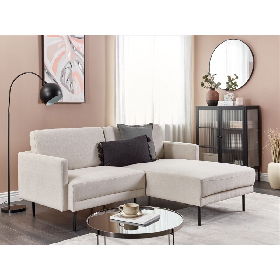 Narożnik 2-osobowy lewostronny beżowy BREDA