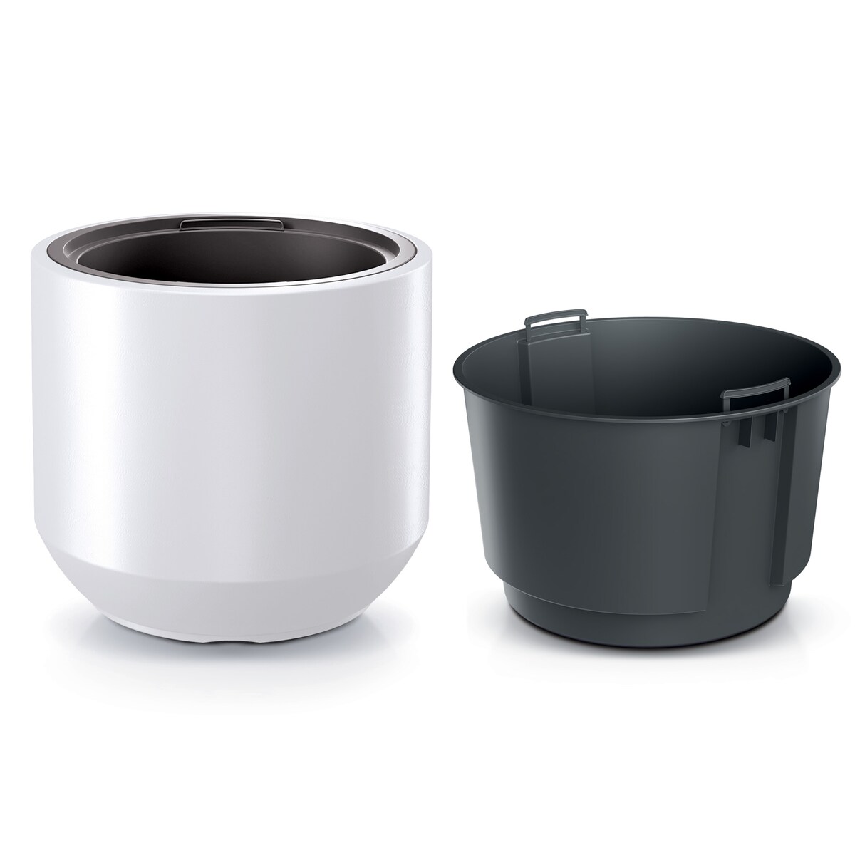 Doniczka Donica Ogrodowa 56,8 Cm Okrągła Na Taras Do Ogrodu Domu Biała