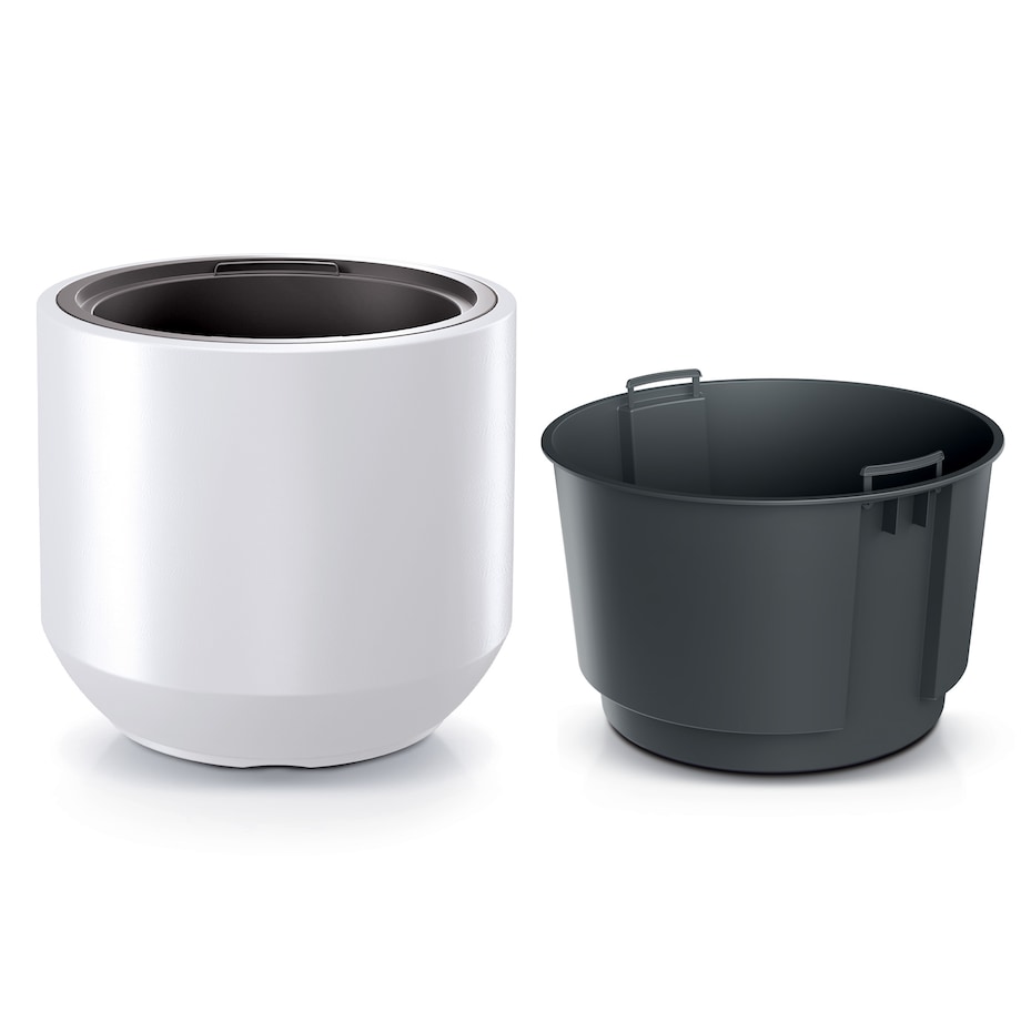 Doniczka Donica Ogrodowa 56,8 Cm Okrągła Na Taras Do Ogrodu Domu Biała