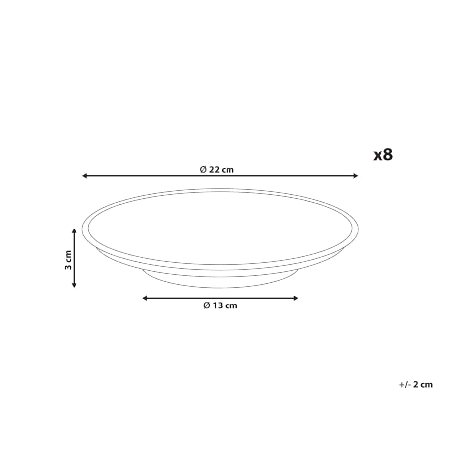 Zestaw 8 małych talerzy THYME Kamionka Ciemnozielony