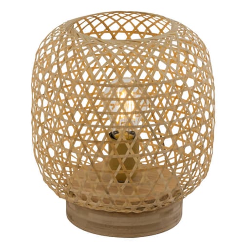 Stojąca lampa Mirena 15367T na komodę bambus beżowa