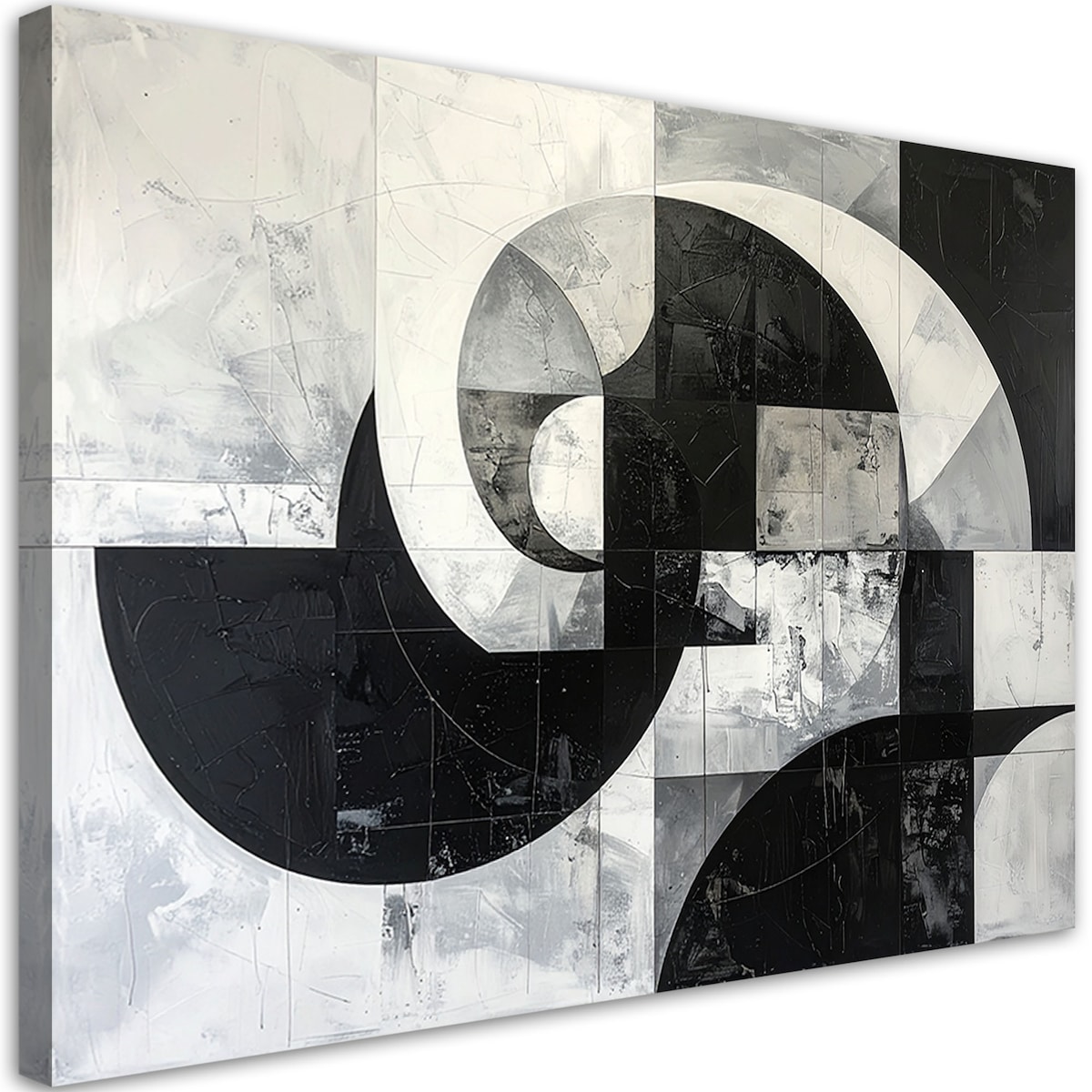 Obraz do salonu sypialni biura kuchni, Geometryczna abstrakcja czarno biała