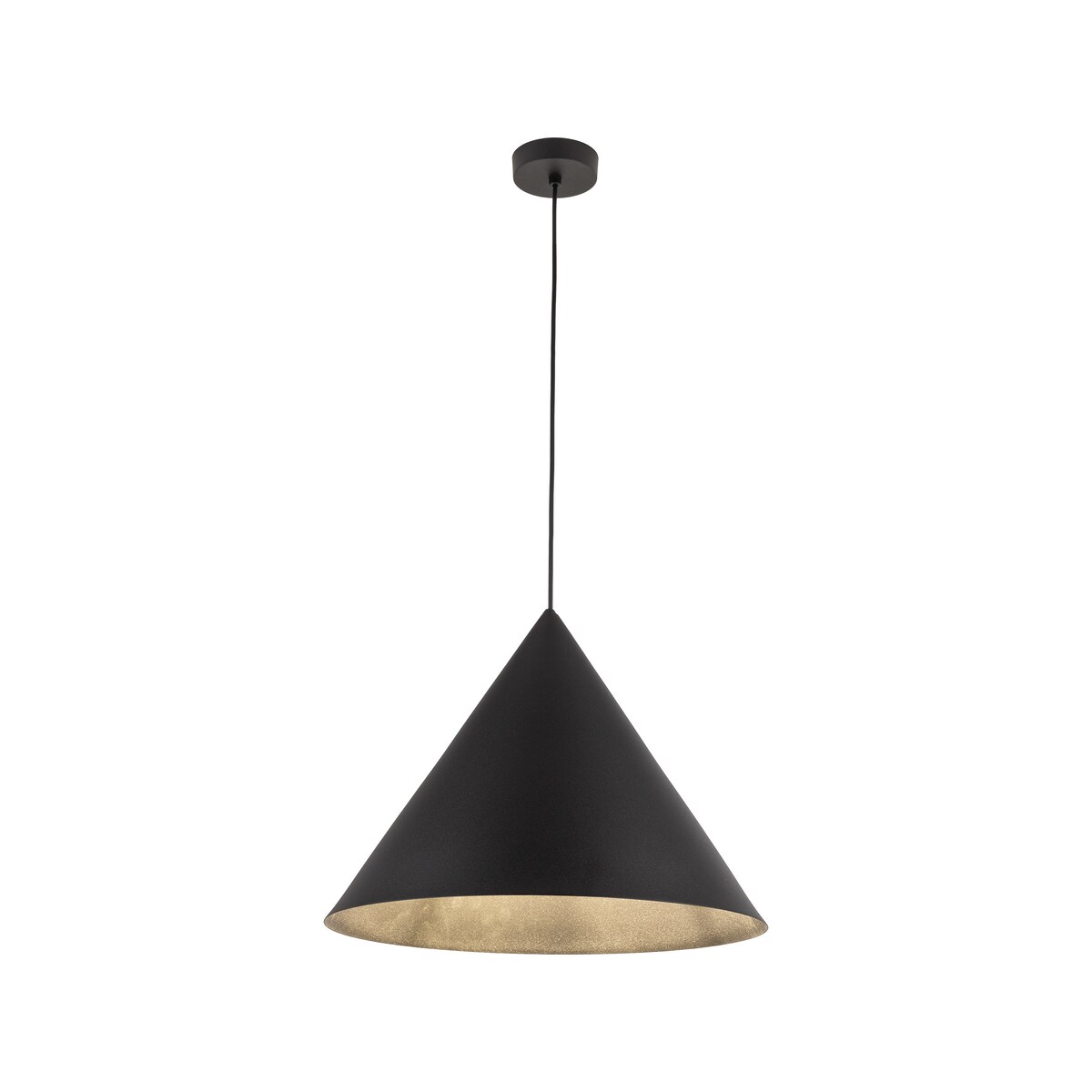 Lampa wisząca TK Lighting CONO BLACK 10059 czarna 50 cm E27 regulowana do 170 cm