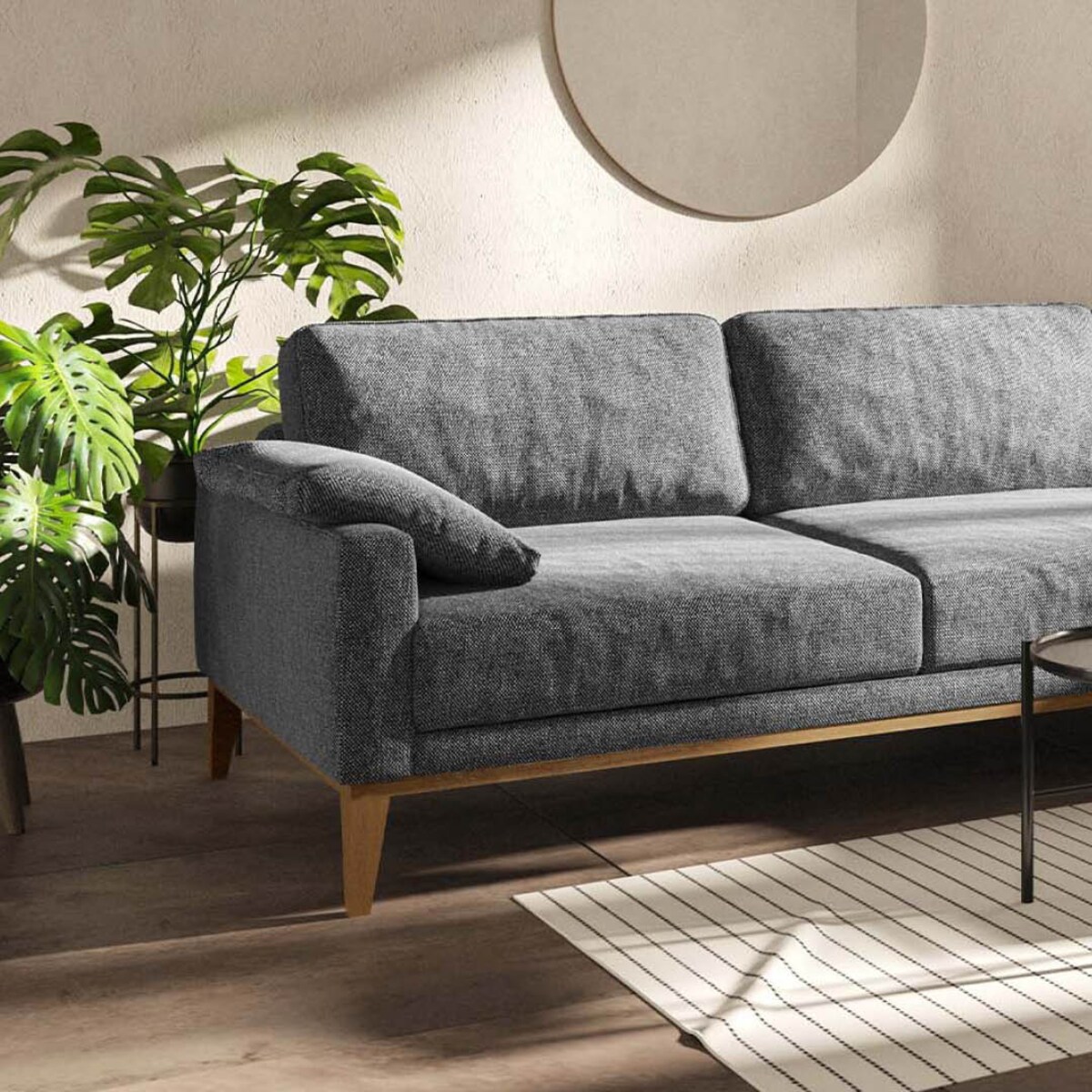 Sofa narożna Musso - ciemnoszara