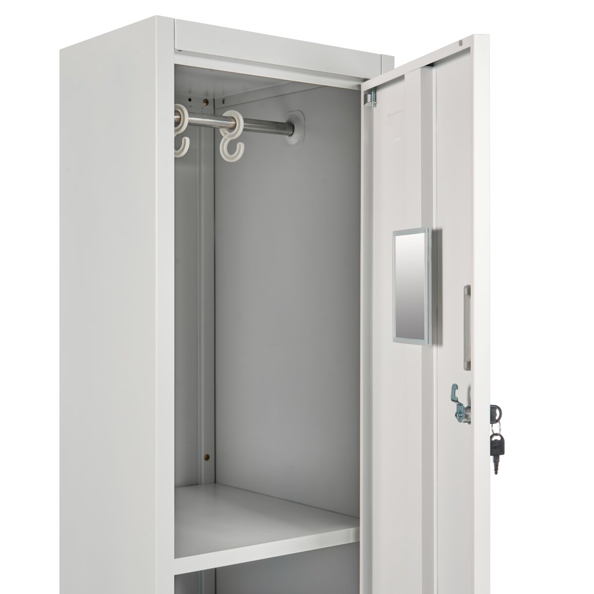 Szafa socjalna ubraniowa dwupoziomowa ATHLETE Metal Szary/ biały