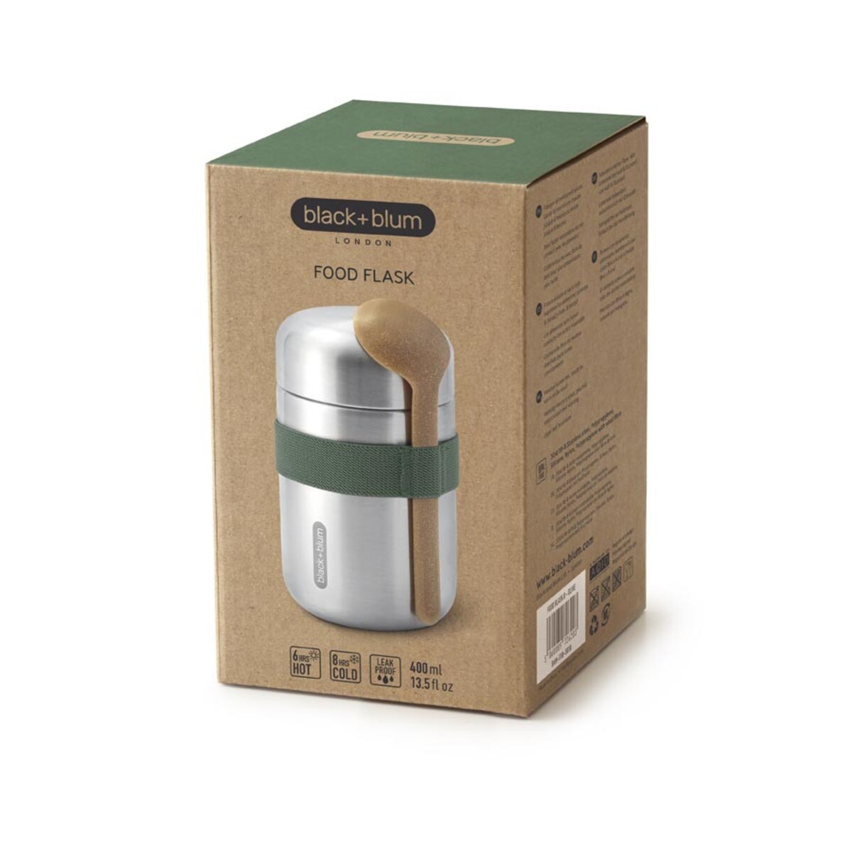 Termos obiadowy stalowy oliwkowy, 400 ml, Black+Blum