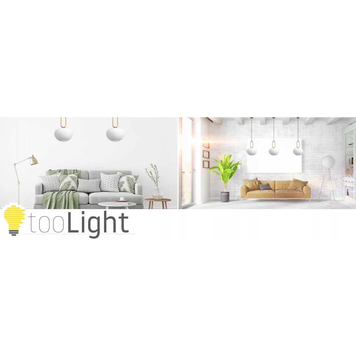 Lampa Wisząca Szklana Mleczna Złota Biała Toolight