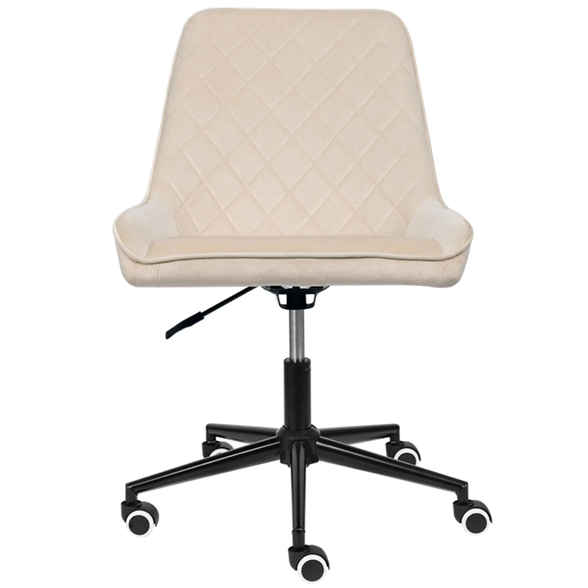 Fotel biurowy krzesło obrotowe regulowane beżowe do biurka