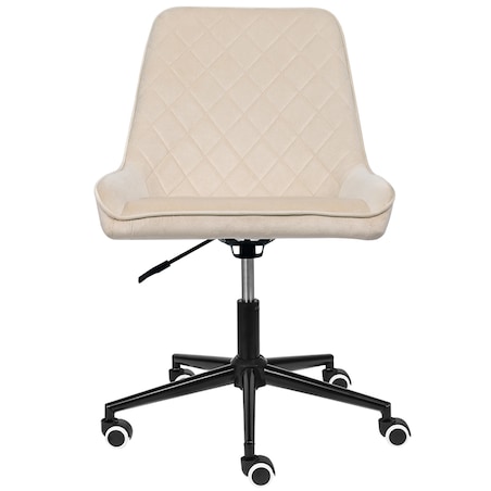 Fotel biurowy krzesło obrotowe regulowane beżowe do biurka