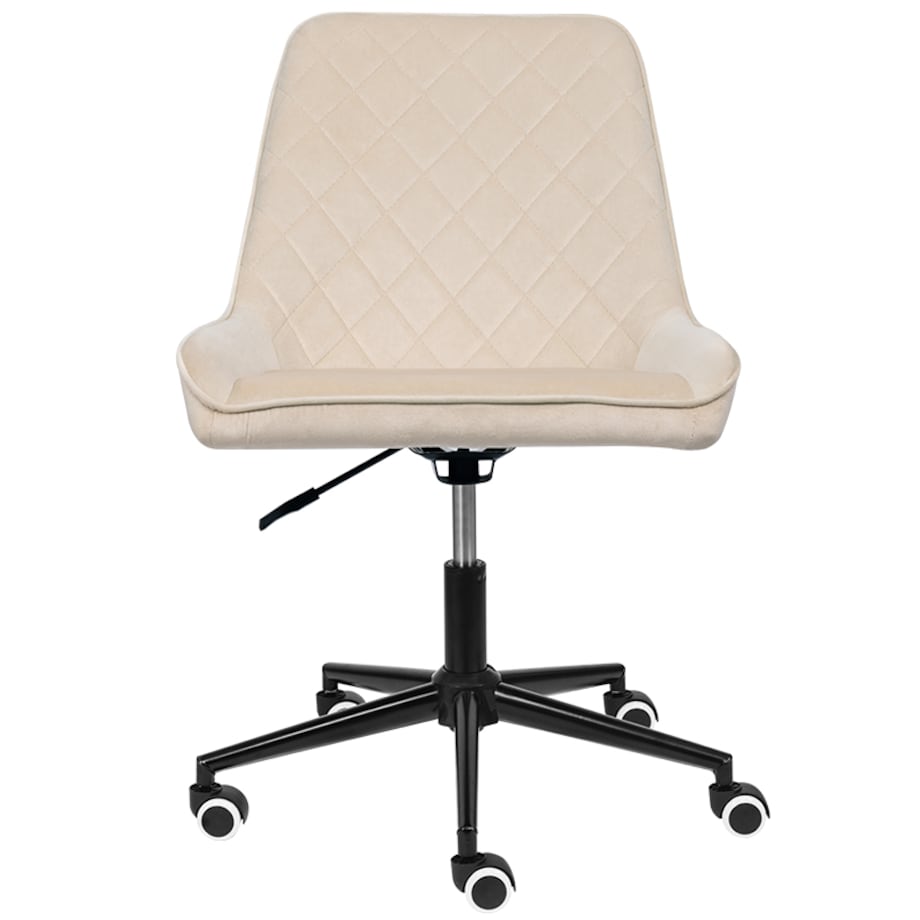 Fotel biurowy krzesło obrotowe regulowane beżowe do biurka