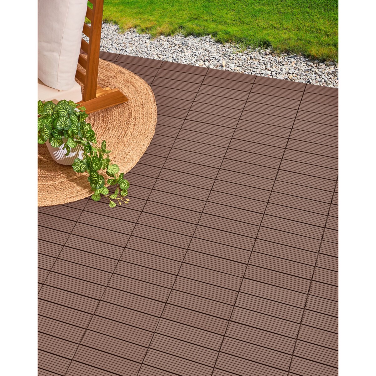 Płytki tarasowe ATELETA Kompozyt WPC Brązowy