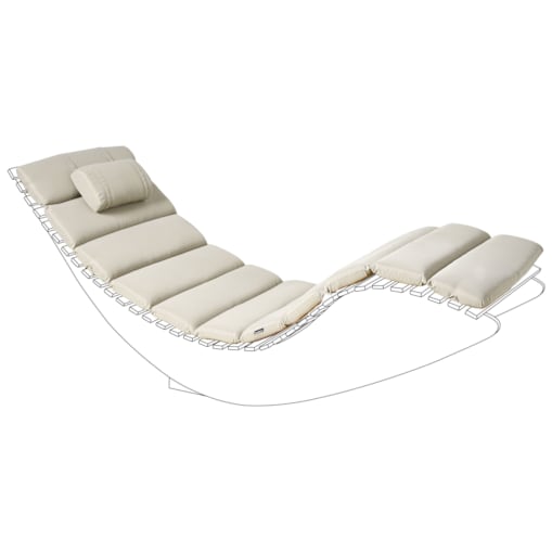 Poduszka na leżak ogrodowy BRESCIA PREMIUM 180 x 60 cm Beżowoszary