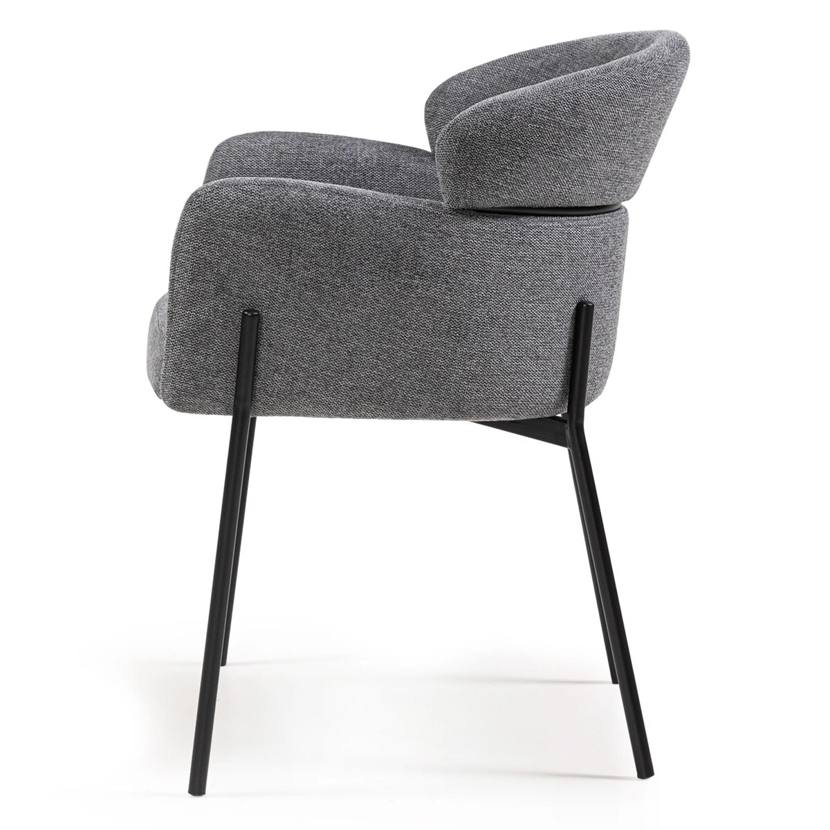 Krzesło z podłokietnikami szare Granada, kpl. 2 szt.