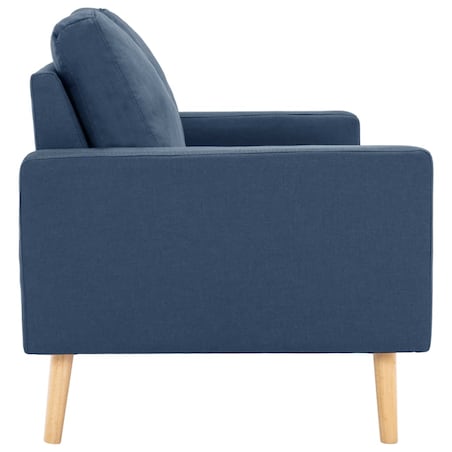 vidaXL 2-osobowa sofa, niebieska, tapicerowana tkaniną