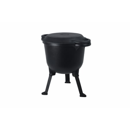 Kociołek żeliwny garnek na ognisko 2w1 emaliowany 8L grill ROSSNER