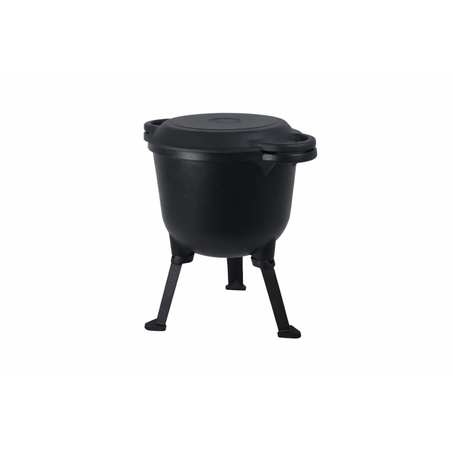 Kociołek żeliwny garnek na ognisko 2w1 emaliowany 8L grill ROSSNER
