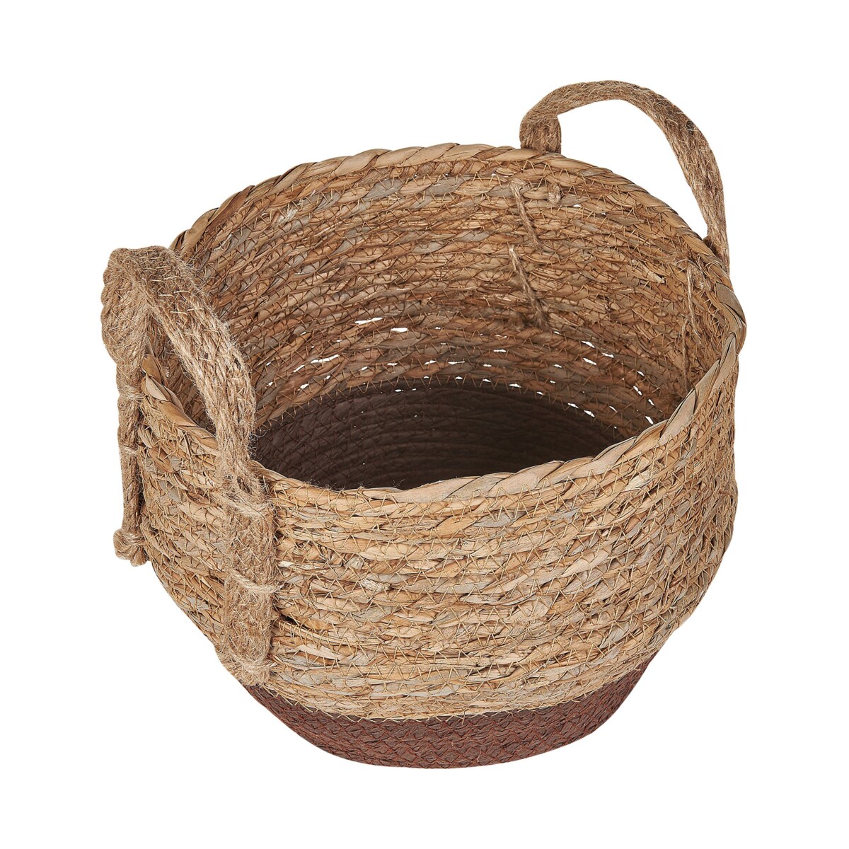 Zestaw 2 koszy na kwiaty z trawy morskiej naturalny PALADJU