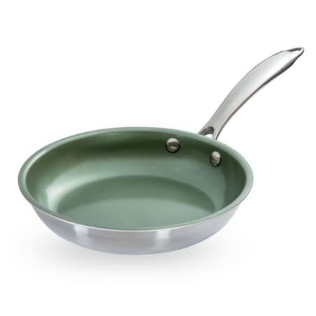 Just Vegan Patelnia ECO CeraVegan, 20 cm, stal nierdzewna, zielona
