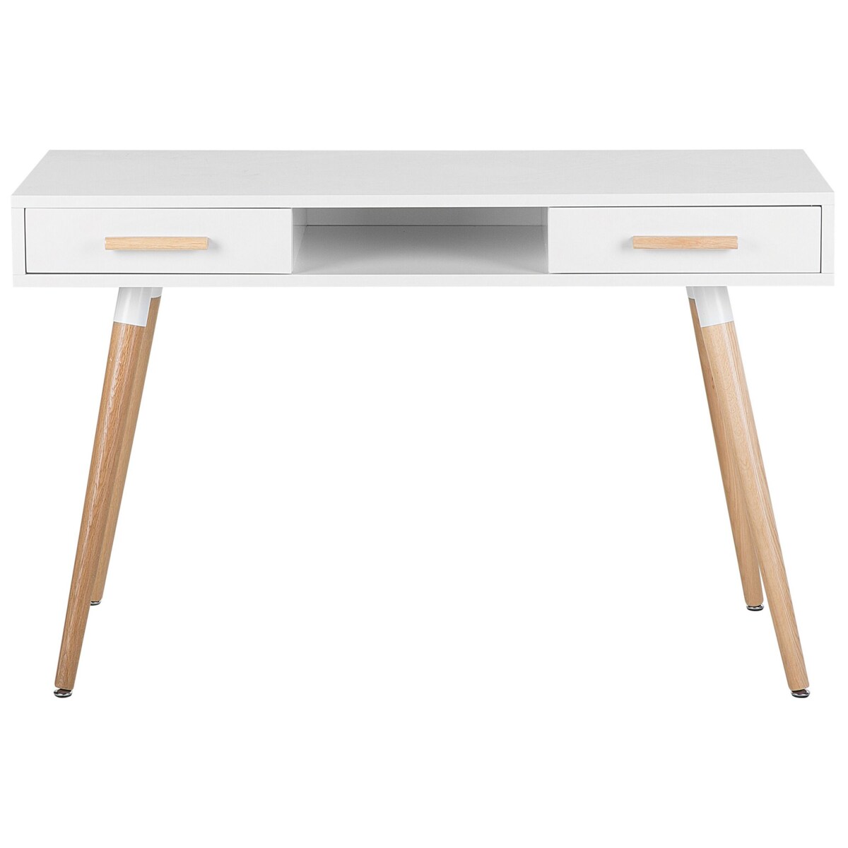 Biurko z szufladami i półką 120 x 45 cm białe FRISCO