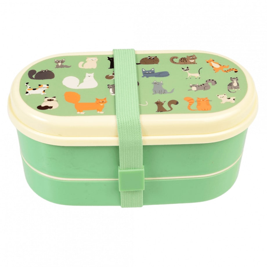 Lunchbox Bento ze sztućcami dla dzieci, Koty, Rex London