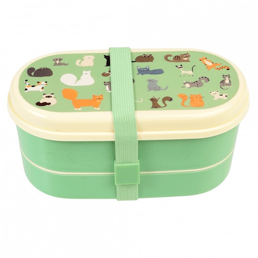Lunchbox Bento ze sztućcami dla dzieci, Koty, Rex London