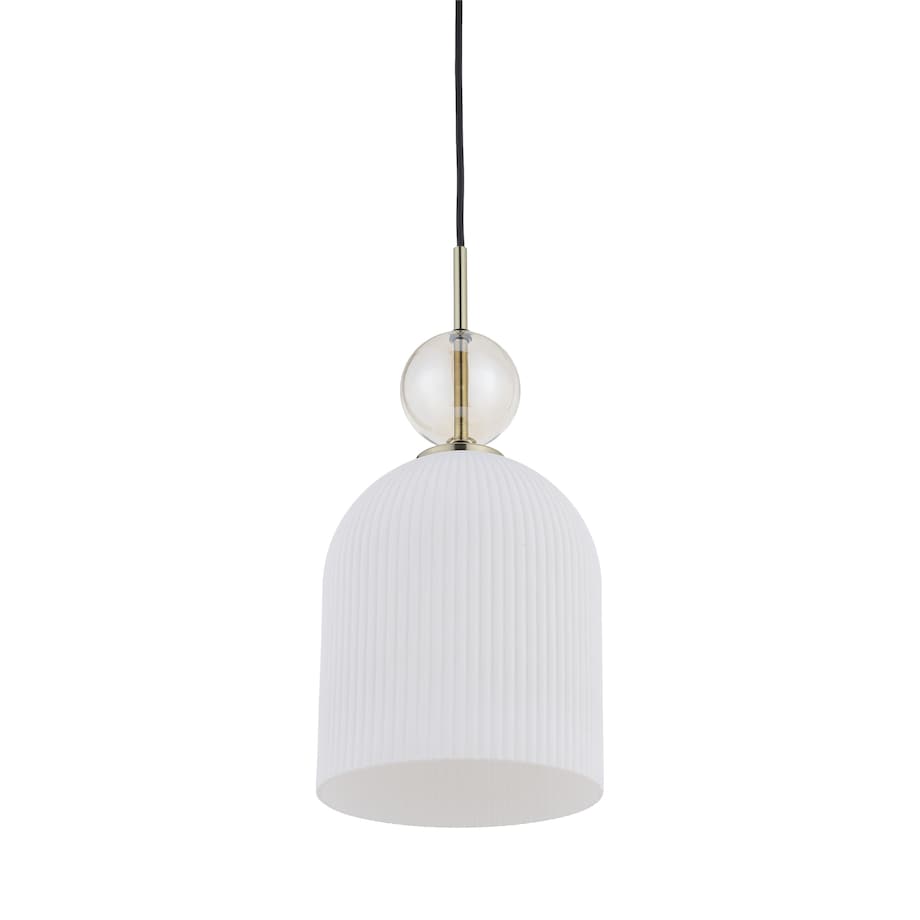 Lampa Wisząca Tk Lighting Sophia Big E27 Biały Klosz Koniakowa Kulka E27
