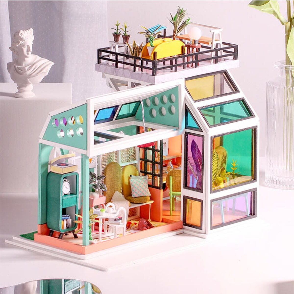 Miniaturowy domek - Przez różowe okulary