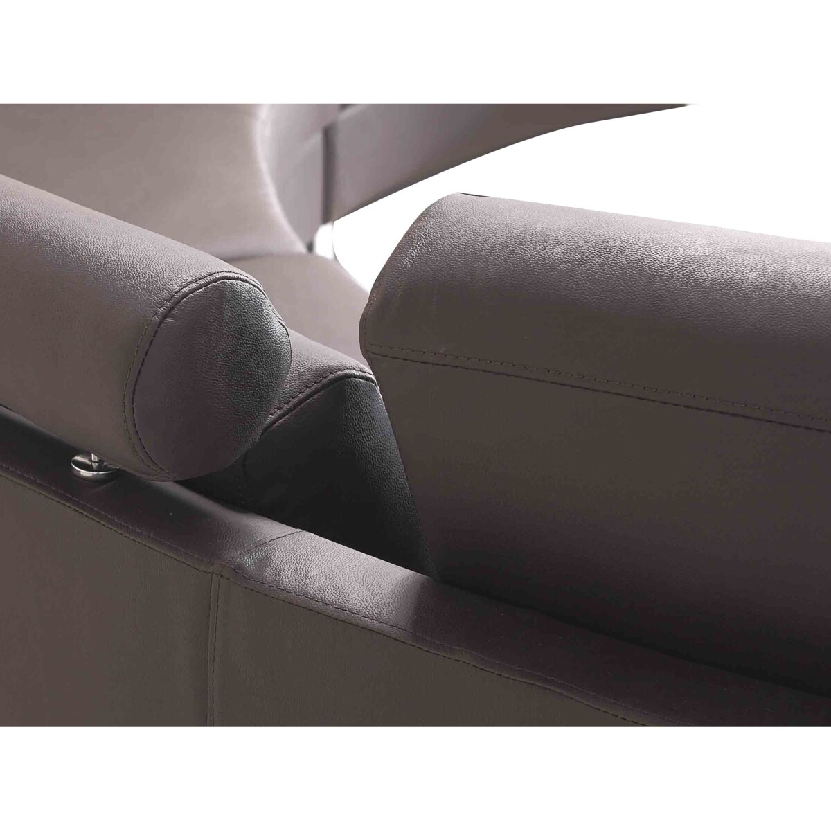 Sofa półokrągła 7-osobowa skórzana modułowa brązowa ROTUNDE