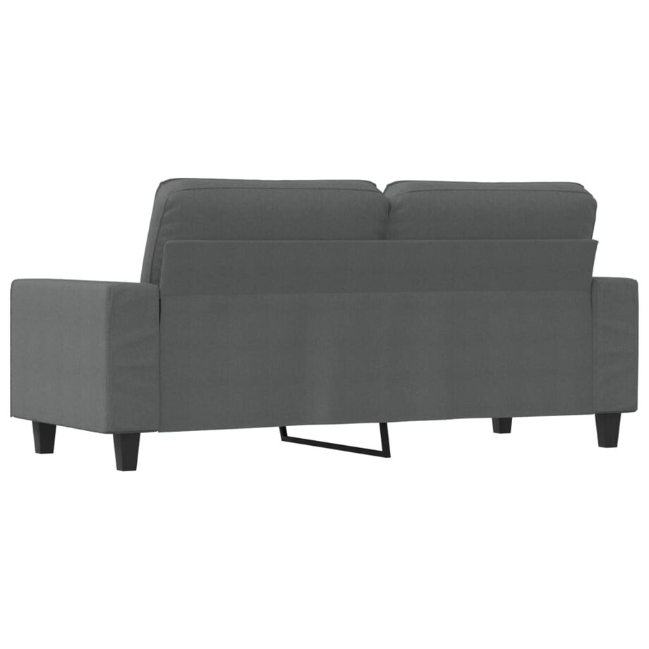 vidaXL Sofa 2-osobowa, ciemnoszara, 140 cm, tapicerowana tkaniną