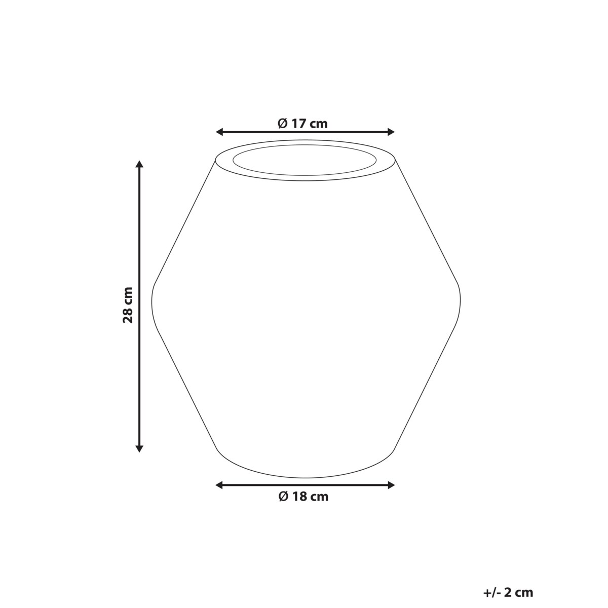 Wazon na kwiaty ARUNCUS Tlenek magnezu 30 cm Beżowy