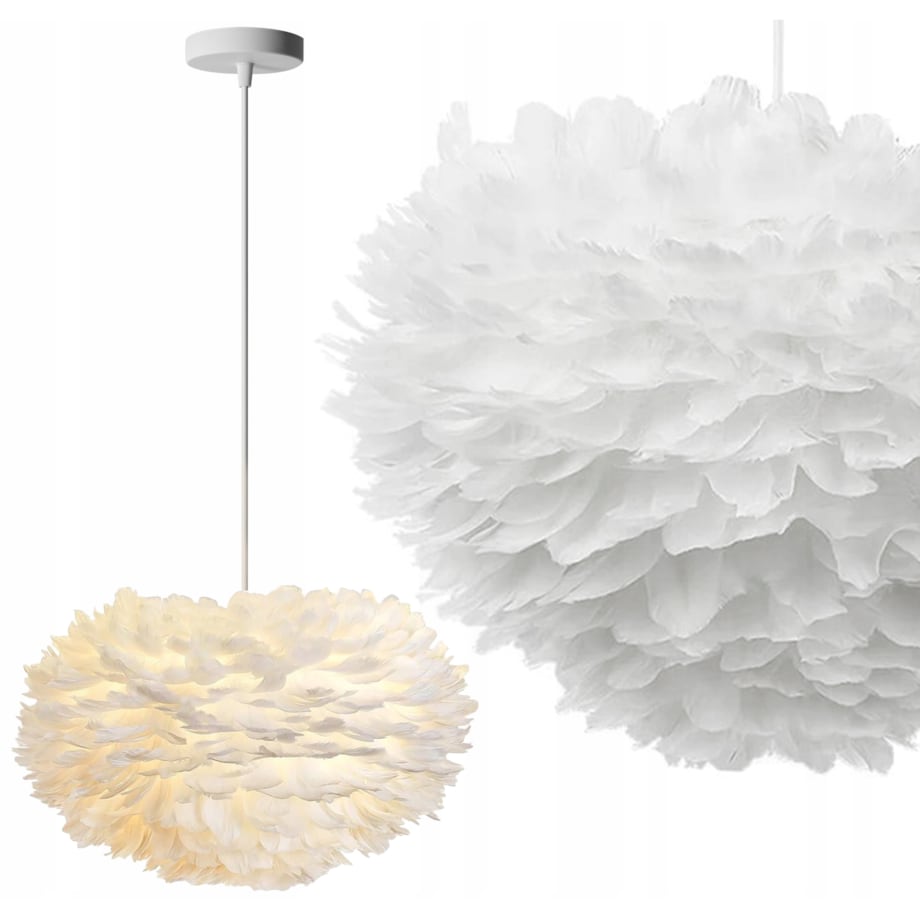 Lampa Sufitowa Wisząca Glamour Pióra Kolory Nordic