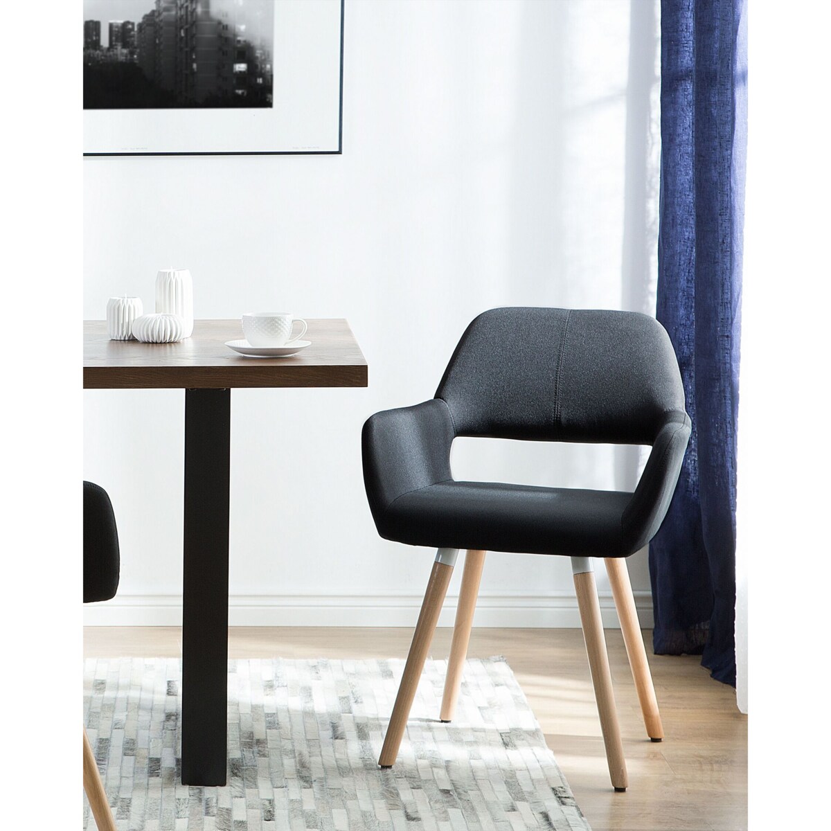 Zestaw 2 krzeseł do jadalni CHICAGO Czarny