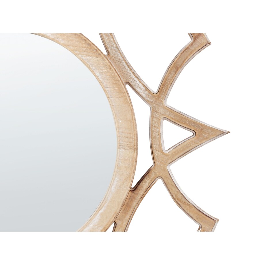 Okrągłe lustro ścienne ø 60 cm jasne drewno ZAPOPAN