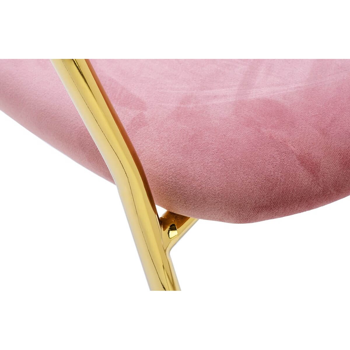 Krzesło do sypialni Margo KH121100121.14 welur różowe złote, King Home