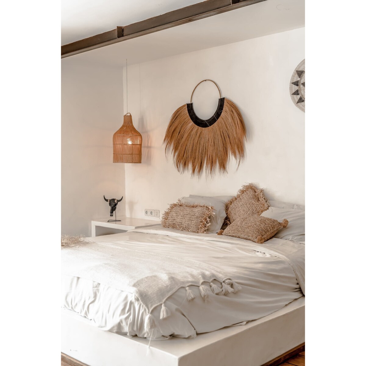 DEKORACJA ŚCIENNA TRAWA MORSKA NATURALNA