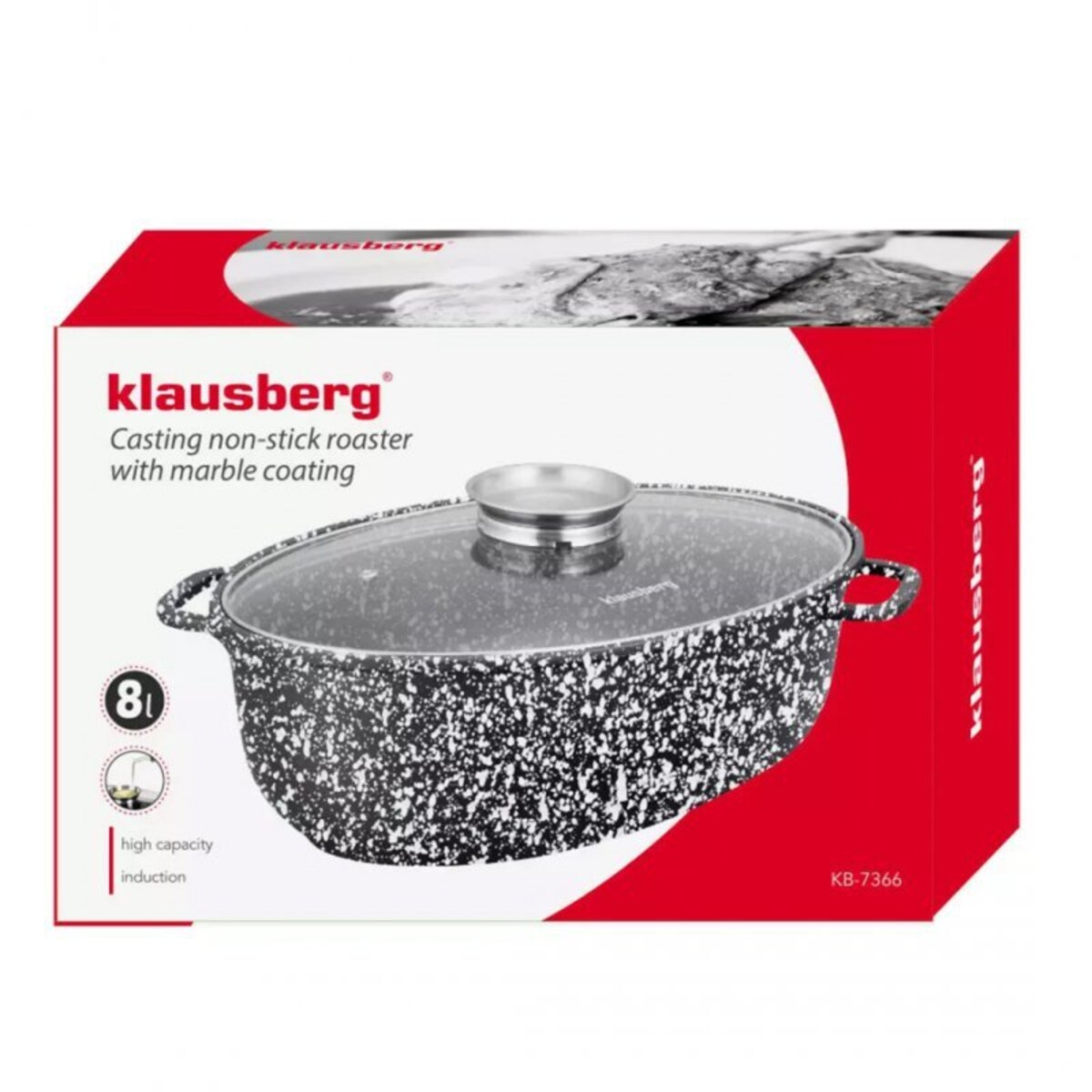 Brytfanna Ceramiczna 38Cm Z Pokrywą Klausberg Kb-7366