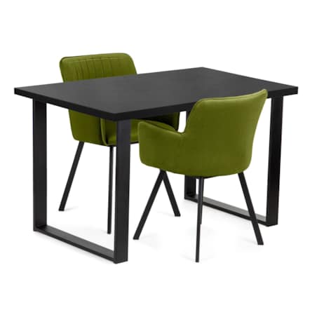 KONSIMO CETO Stół w industrialnym stylu matowy czarny