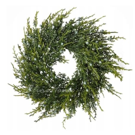 Wianek świąteczny jak żywy ø 38-40 cm TUJA z owocami