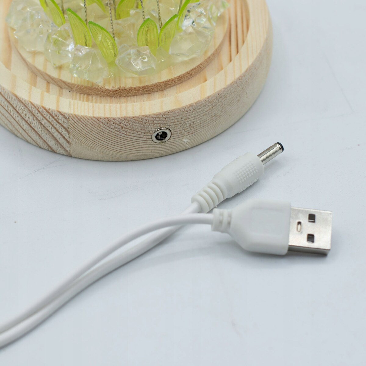 Świetlisty Ogród LED 20 Słonecznik pod Szklaną Kopułą USB Dekoracja LAMPKA