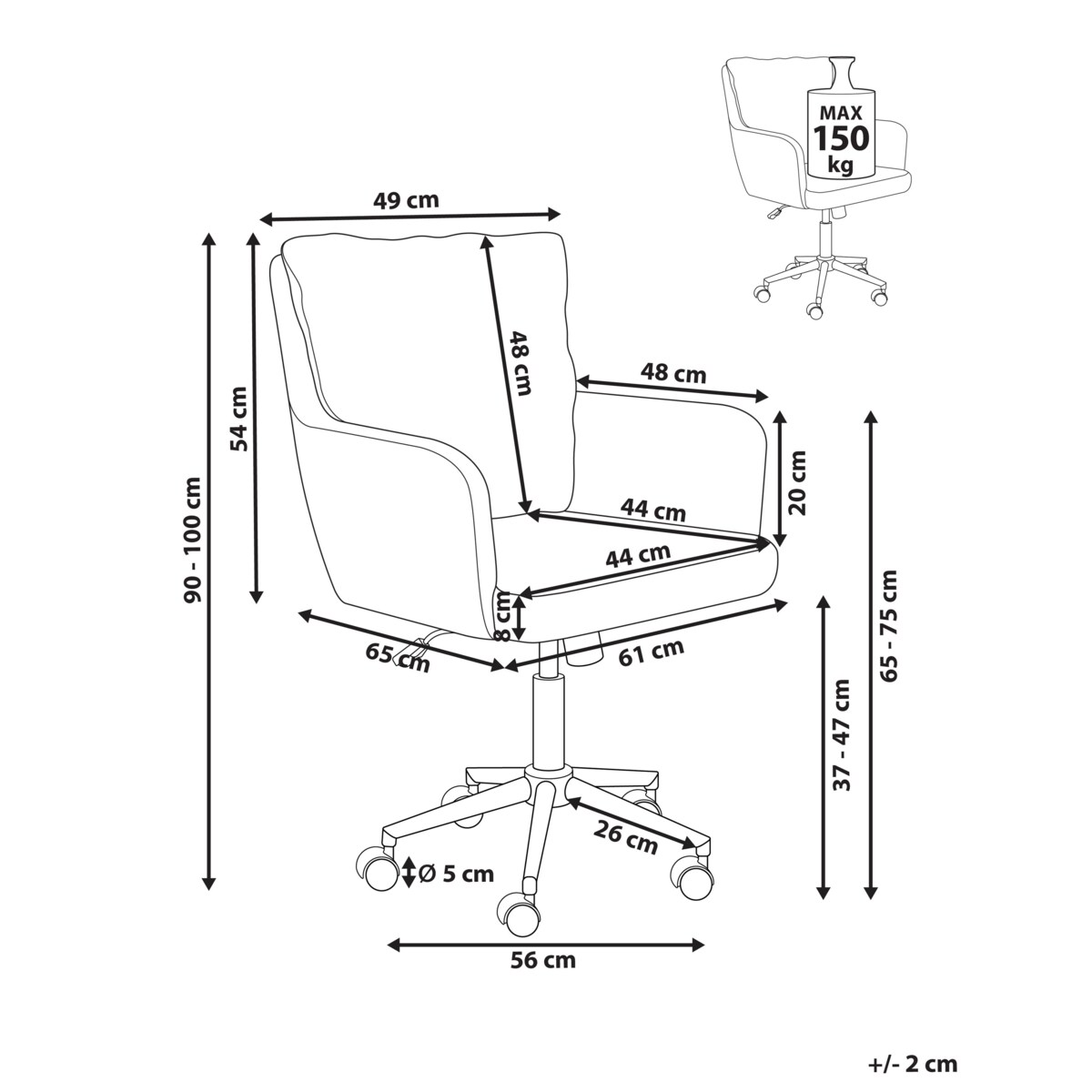 Krzesło obrotowe ALPINE Boucle Złamana biel