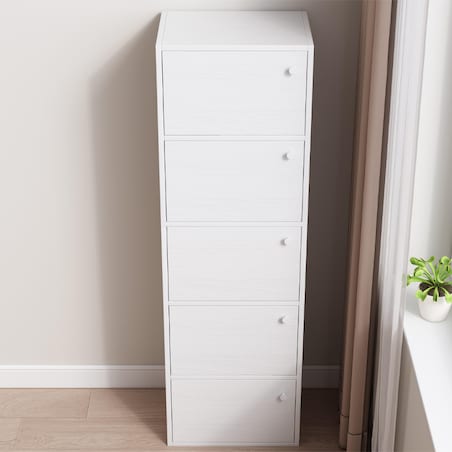 Nowoczesna pojemna komoda szafka duża biała skandynawski loft retro