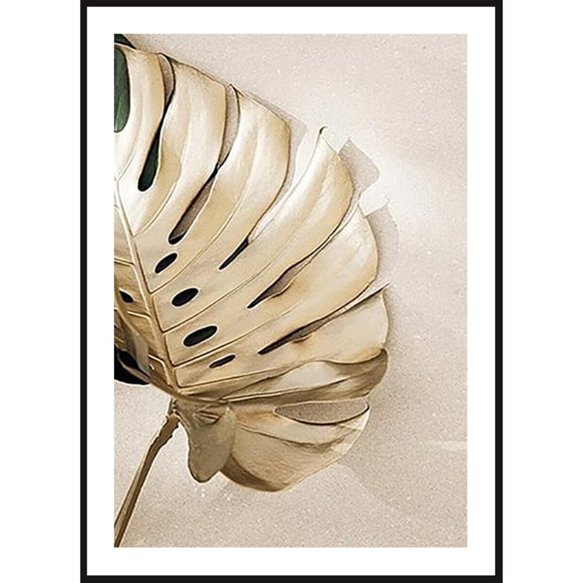 Poster Story, Plakat, Obraz - Złota Monstera No6, wymiary 21 x 30 cm