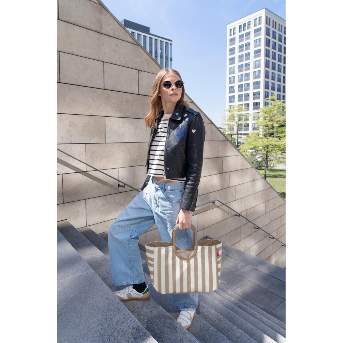 Torba LOOPSHOPPER M, summerstripes coffee