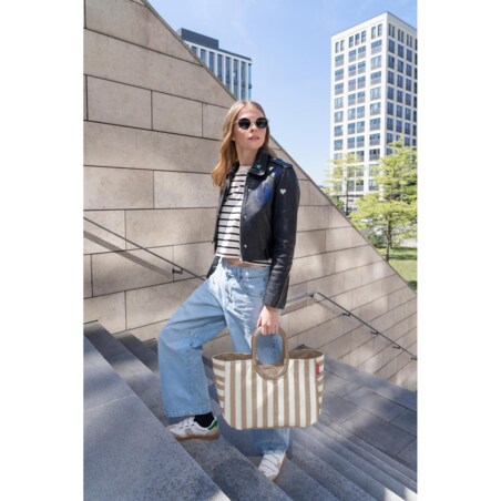 Torba LOOPSHOPPER M, summerstripes coffee