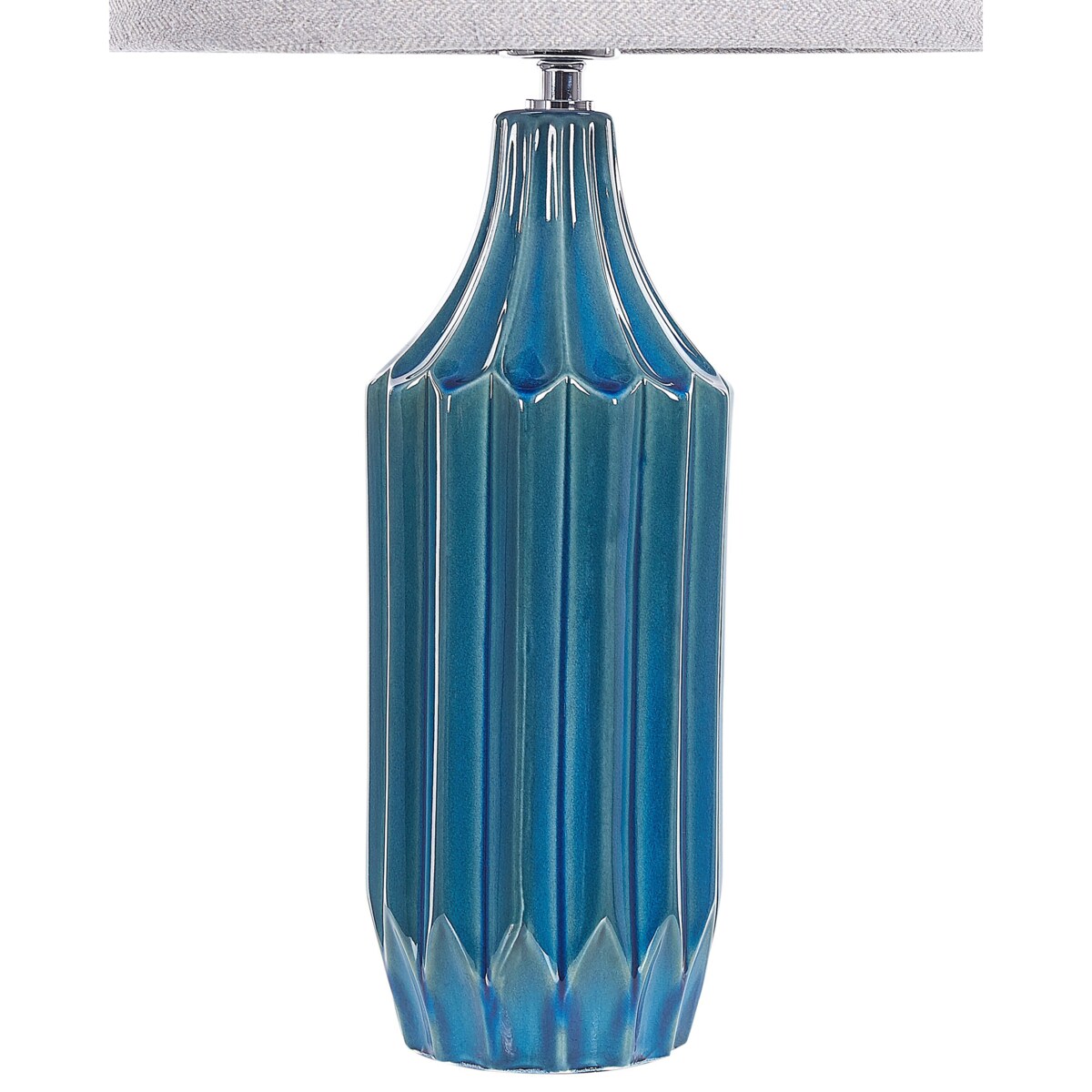 Lampa stołowa ceramiczna niebieska ABAVA